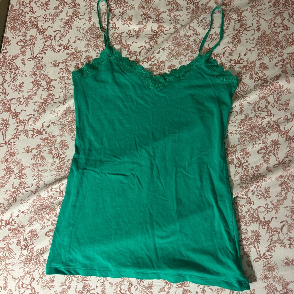 Green Lace Cami